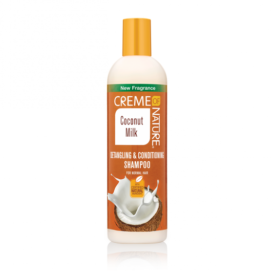CRÈME OF NATURE COCONUT MILK DETANGLING & CONDITIONING SHAMPOO 12 OZ.