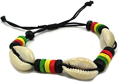 COWRIE SHELL RASTA BRACELET (2 PCS)