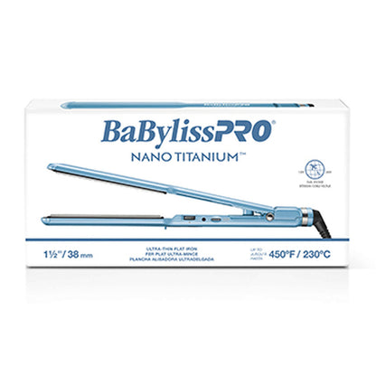 BABYLISSPRO NANO TITANIUM ULTRA-THIN FLAT IRON 1 1/2”