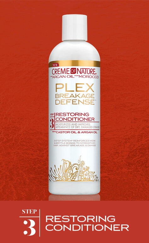 CREME OF NATURE ARGAN OIL PLEX BREAKAGE DEFENSE STEP 3: RESTORING CONDITIONER 12 OZ.