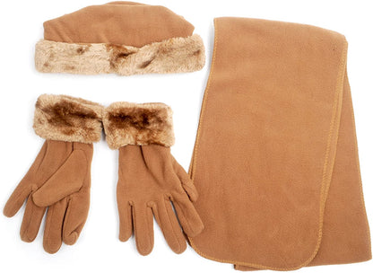 WOMEN’S FLEECE WARM HAT SET