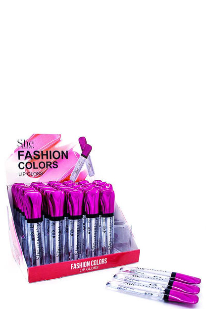S.HE FASHION COLORS LIP GLOSS- CLEAR