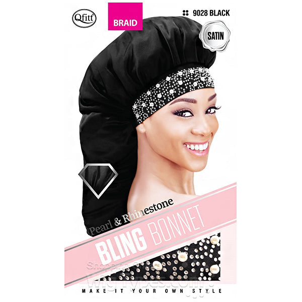 QFITT PEARL & RHINESTONE BLING SATIN BRAID