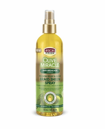 OLIVE MIRACLE TENSION RELIEF & SHINE BRAID SHEEN SPRAY 12 OZ.