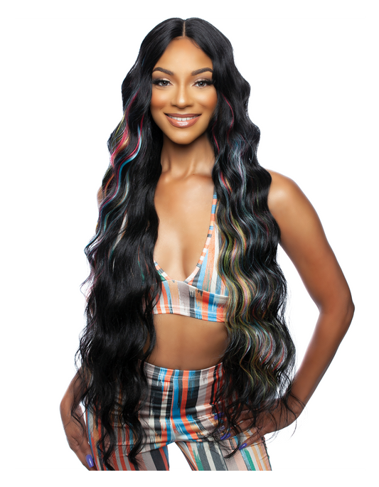 BROWN SUGAR HUMAN HAIR BLEND HD LACE FRONT WIG - SKIPPER
