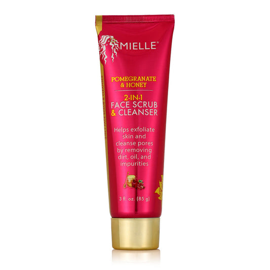 MIELLE POMEGRANATE & HONEY 2-IN-1 FACE SCRUB & CLEANSER 3 OZ.