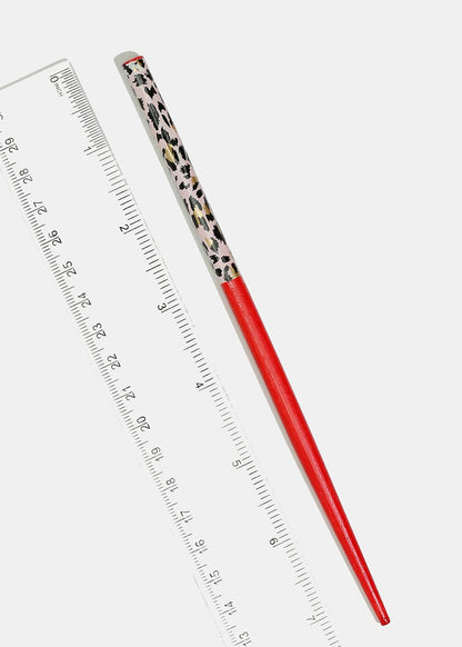 ANIMAL PRINT HAIR STICKS (2 PAIR)