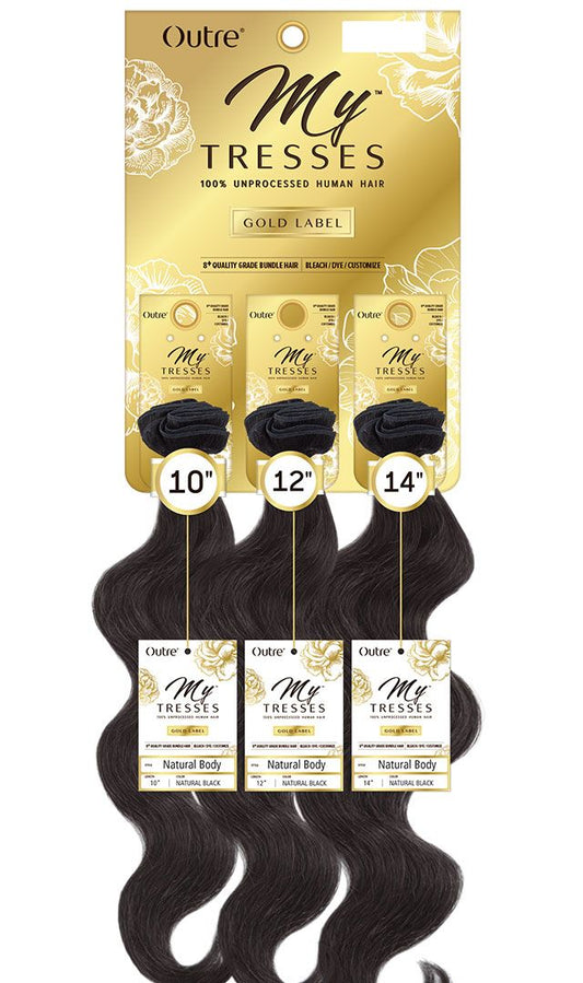 MYTRESSES GOLD LABEL 100% UNPROCESSED HUMAN HAIR - NATURAL BODY