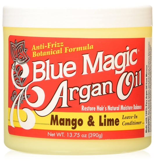 BLUE MAGIC ARGAN OIL MANGO & LIME LEAVE- IN CONDITIONER 13.75 OZ.