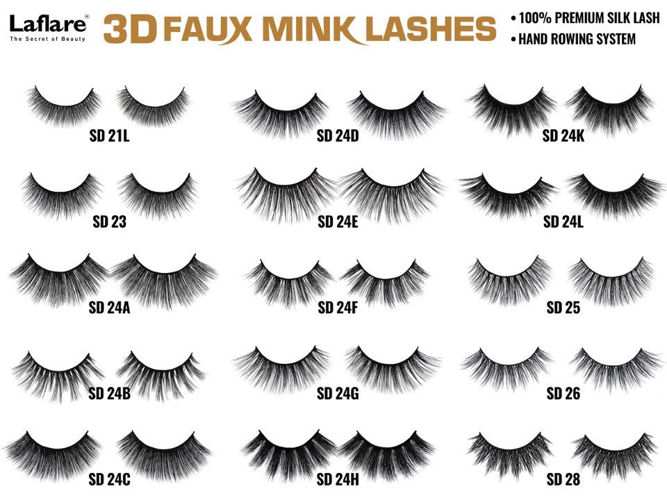 LAFLARE 3D FAUX MINK EYELASHES