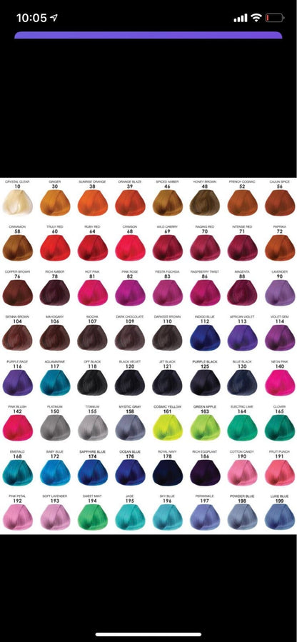 ADORE SEMI-PERMANENT HAIR COLOR 4 FL.OZ.