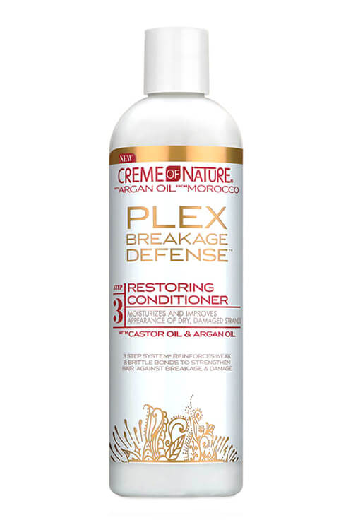 CREME OF NATURE ARGAN OIL PLEX BREAKAGE DEFENSE STEP 3: RESTORING CONDITIONER 12 OZ.