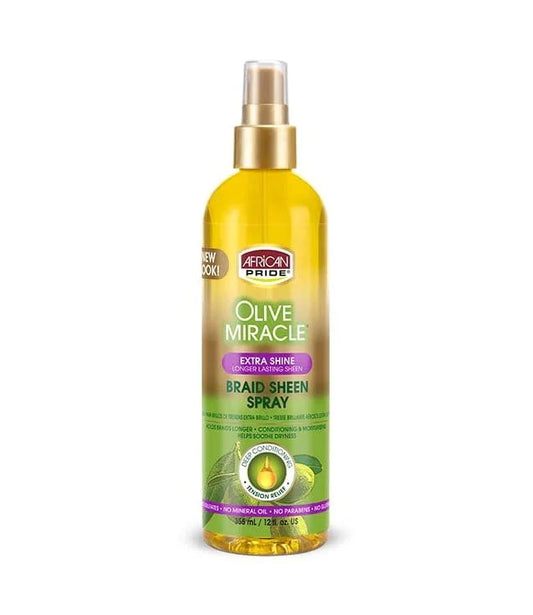OLIVE MIRACLE BRAID SHEEN SPRAY (EXTRA SHINE) 12 OZ.