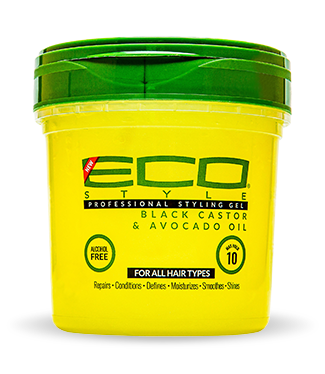 Eco Style Professional Styling Gel Black Castor & Avocado Oil