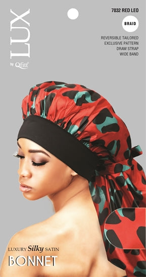 QFITT LUXURY SILKY SATIN BRAID BONNET (LEO) - PATTERN
