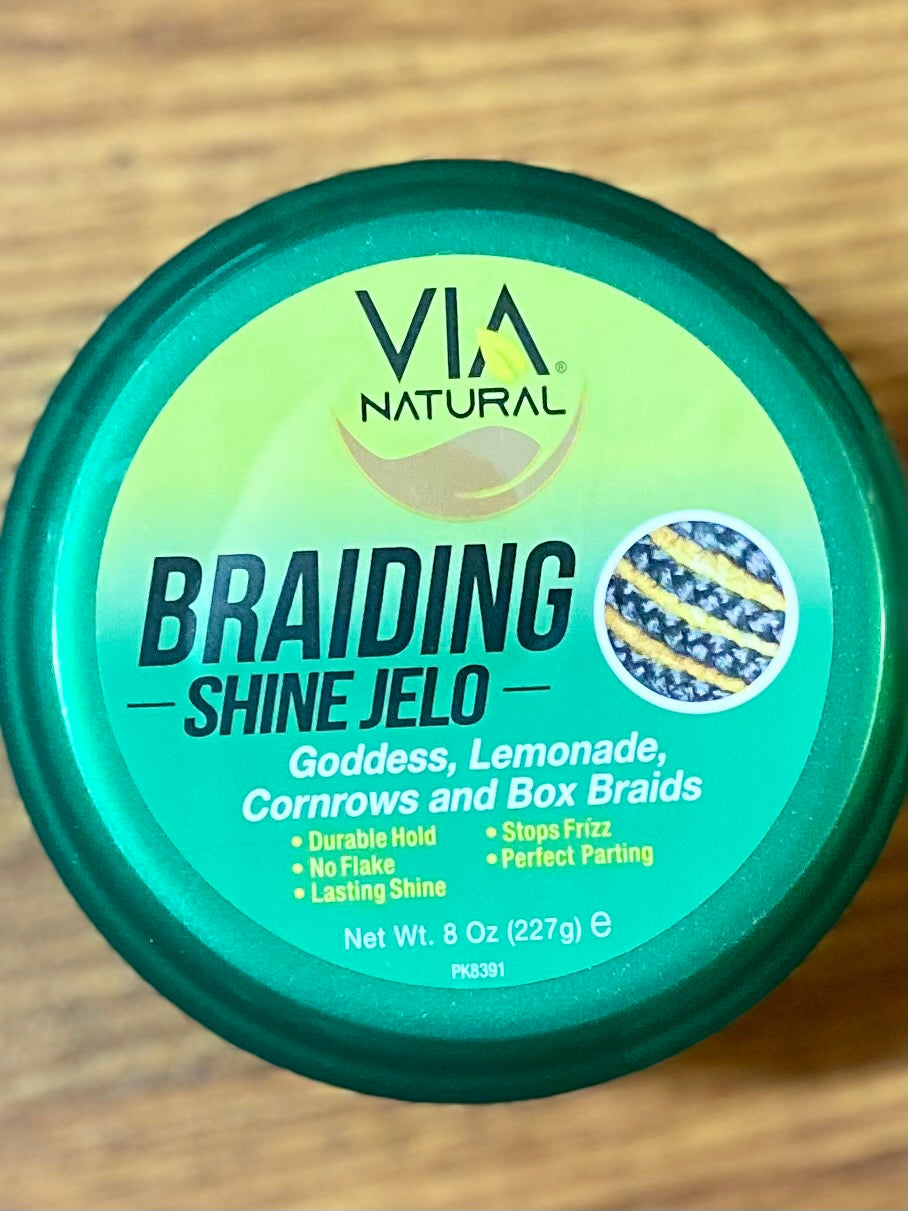 VIA NATURAL BRAIDING SHINE JELO 8 OZ.