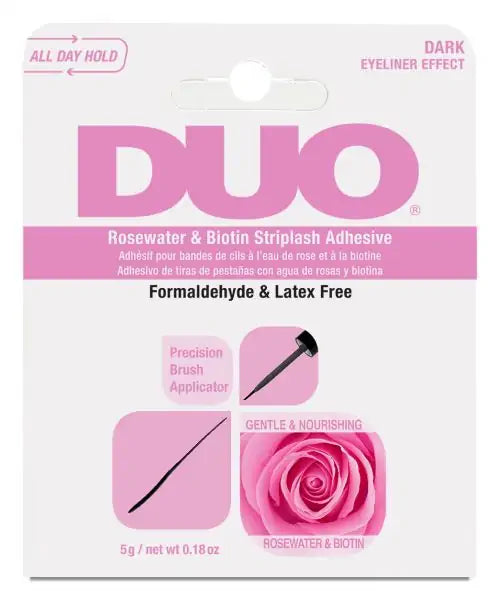 DUO ROSEWATER & BIOTIN STRIPLASH ADHESIVE (DARK) 0.18 OZ.