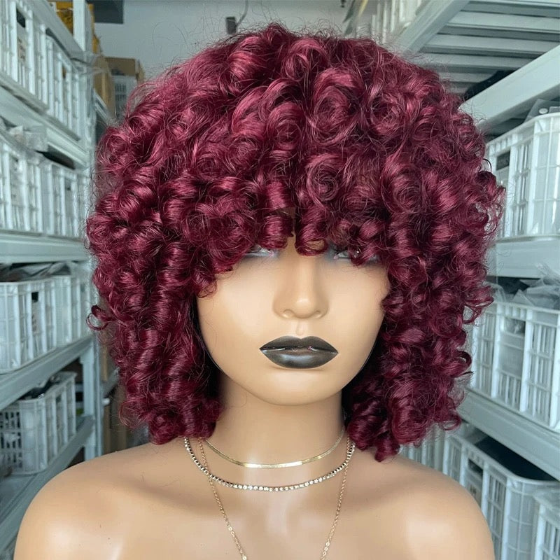I SLAY HAIR 100% VIRGIN HUMAN HAIR - DEEP ROSE CURLS BOB WIG - 12”