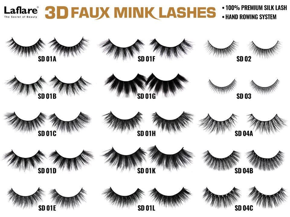LAFLARE 3D FAUX MINK EYELASHES
