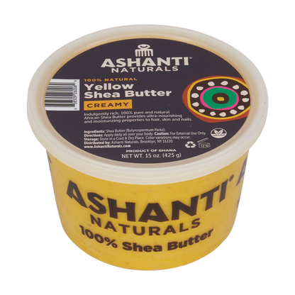 ASHANTI 100% YELLOW CREAMY SHEA BUTTER 8 OZ.