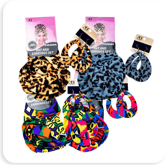 ANA BEAUTY PREMIUM TURBAN & EARRINGS SET