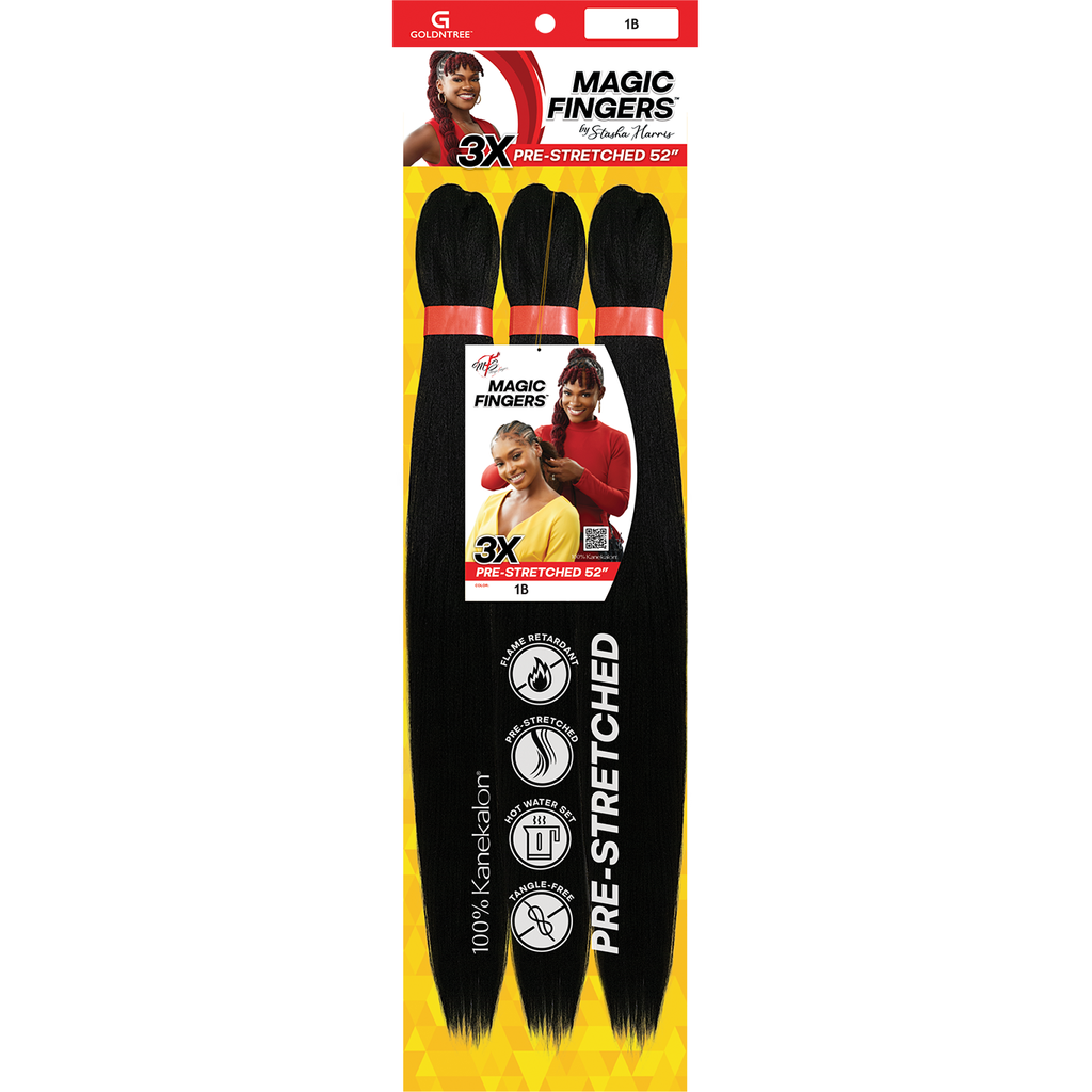 MAGIC FINGERS 3X PRE-STRETCHED 52” BRAIDING HAIR