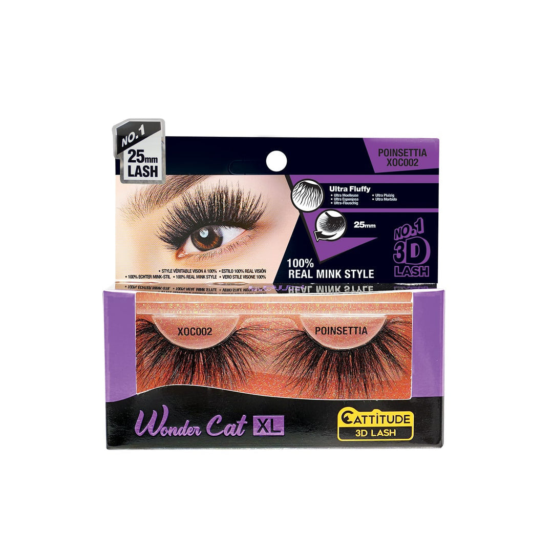 EBIN POINSETTIA - WONDER CAT XL 25MM 3D FAUX MINK LASHES