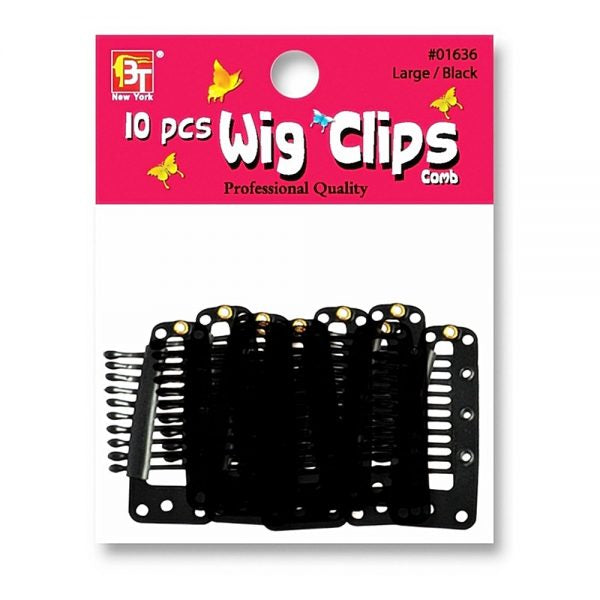 BEAUTY TOWN WIG CLIPS COMB STYLE- 10 PCS