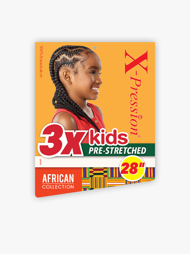 SENSATIONNEL 3X X-PRESSION KIDS PRE-STRETCHED BRAID 28″