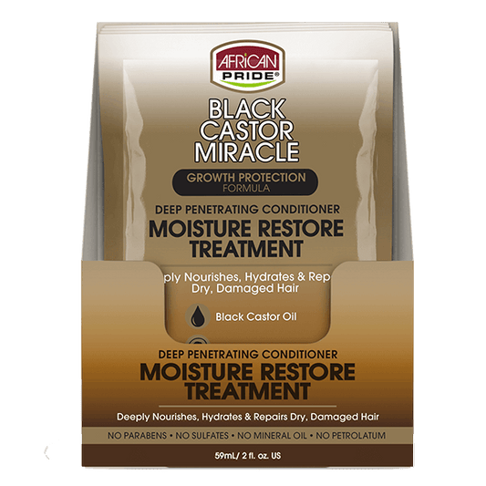 BLACK CASTOR MIRACLE DEEP PENETRATING CONDITIONER MOISTURE RESTORE TREATMENT 2 OZ.