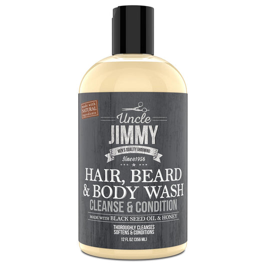 UNCLE JIMMY HAIR, BEARD & BODY WASH 12OZ.