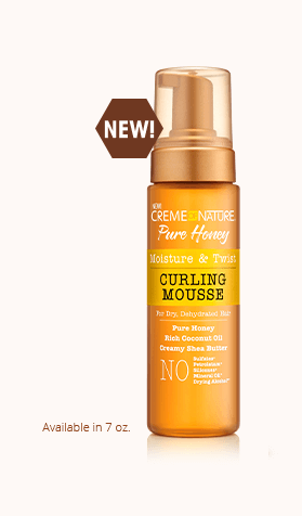 CRÈME OF NATURE PURE HONEY MOISTURE & TWIST CURLING MOUSSE 7 OZ.