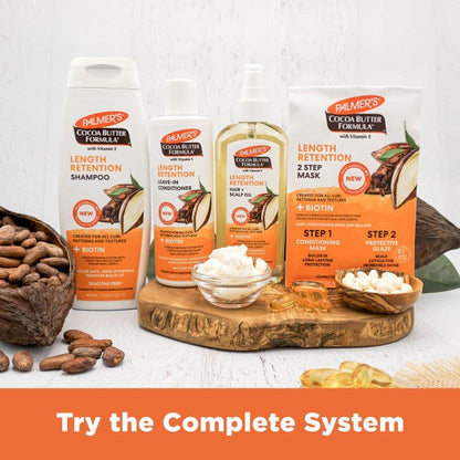 PALMER’S COCOA BUTTER + BIOTIN LENGTH RETENTION 2-STEP HAIR MASK 0.5 FL.OZ.