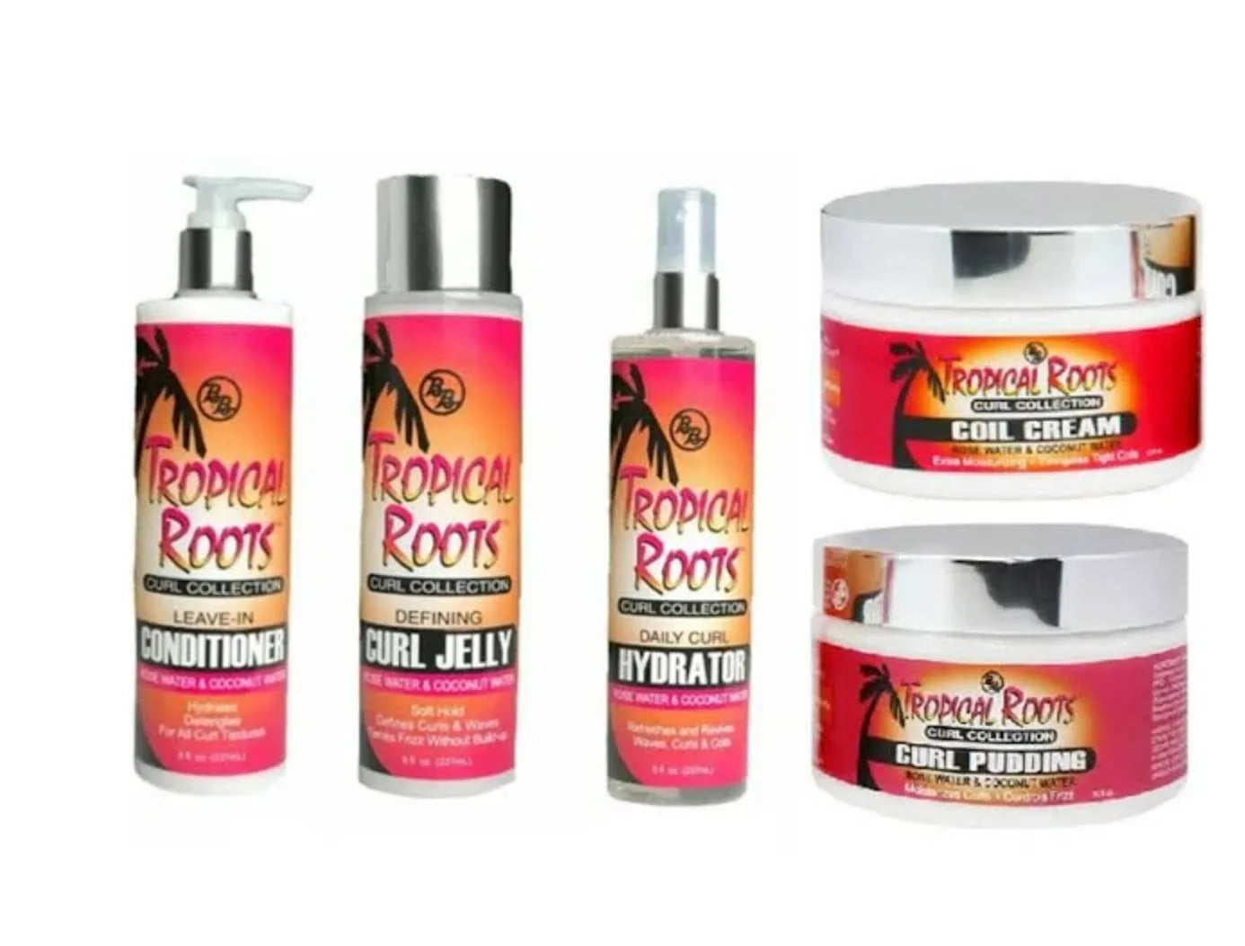 BRONNER BROS TROPICAL ROOTS ROSE AND COCONUT WATER COIL CREAM 10 OZ.
