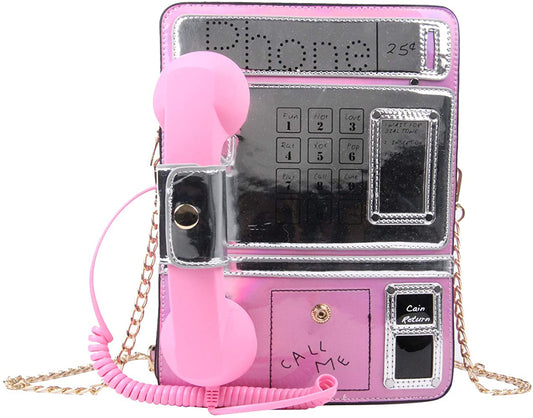 RETRO TELEPHONE SHAPED CROSSBODY BAG