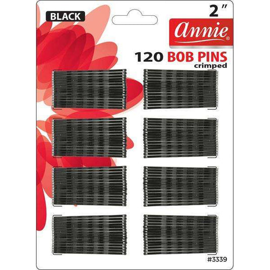 ANNIE BLACK CRIMPED BOB PINS - 2” (120CT)