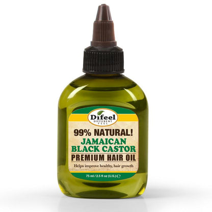 DIFEEL 99% SUPERIOR GROWTH HAIR OIL - JAMAICAN BLACK CASTOR OIL 2.5 OZ.