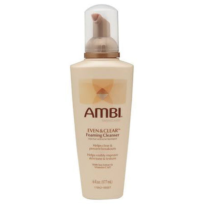 AMBI EVEN & CLEAR FOAMING CLEANSER 6OZ.