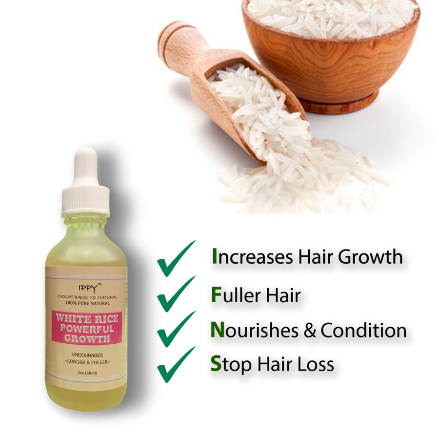 IPPY BEAUTY - WHITE RICE POWERFUL GROWTH 2 OZ.