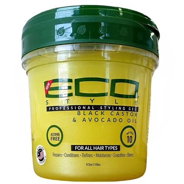 Eco Style Professional Styling Gel Black Castor & Avocado Oil