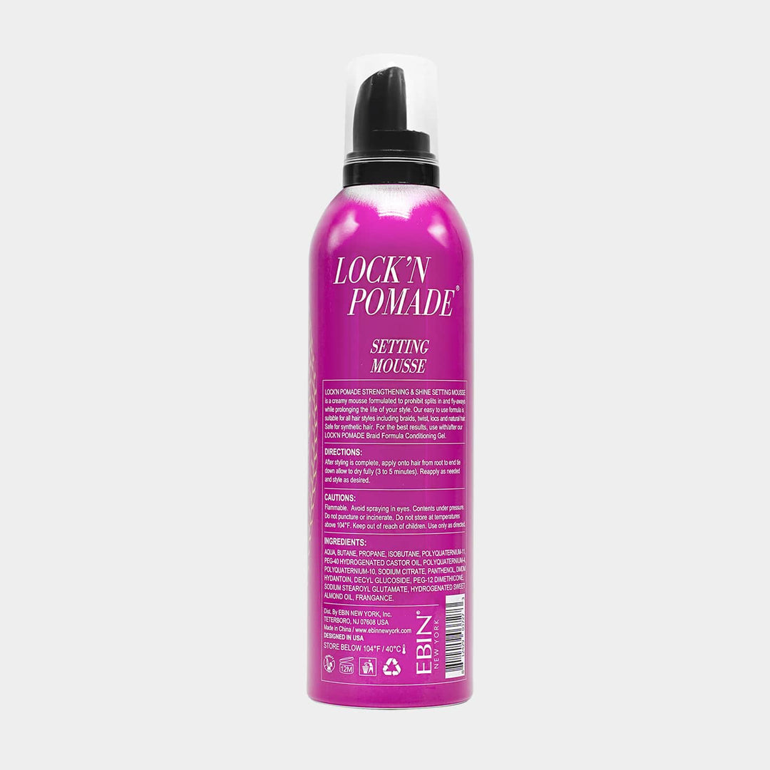 EBIN SETTING MOUSSE STRENGTHENING & SHINE - SWEET ALMOND OIL 12.5 OZ.