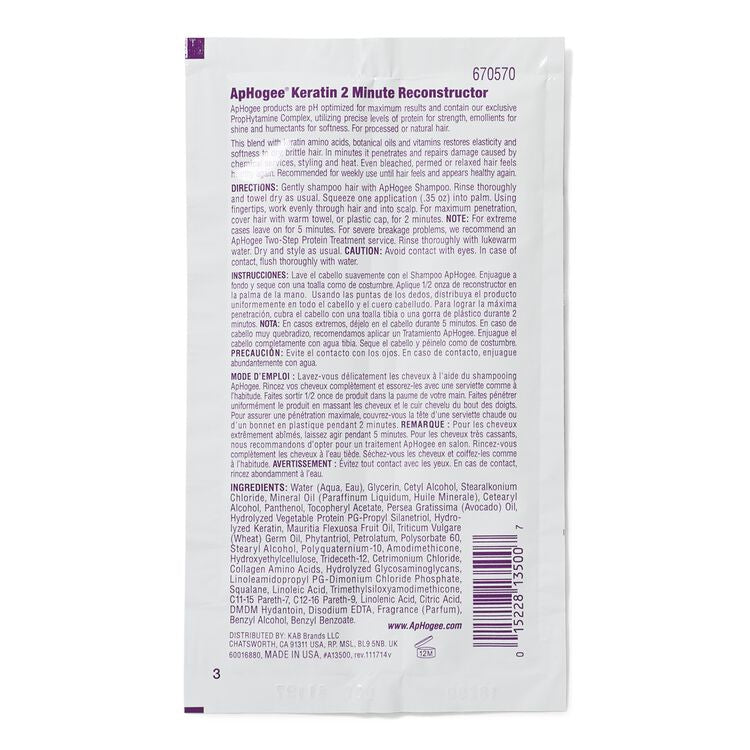 APHOGEE KERATIN 2 MINUTE RECONSTRUCTOR
