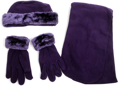 WOMEN’S FLEECE WARM HAT SET
