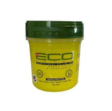 Eco Style Professional Styling Gel Black Castor & Avocado Oil