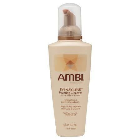 AMBI EVEN & CLEAR FOAMING CLEANSER 6OZ.