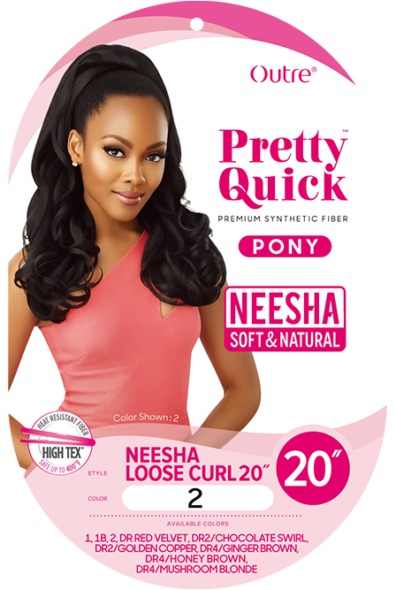 OUTRE PRETTY QUICK DRAWSTRING PONY - NEESHA LOOSE CURL 20″