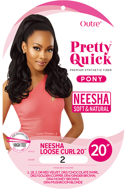 OUTRE PRETTY QUICK DRAWSTRING PONY - NEESHA LOOSE CURL 20″