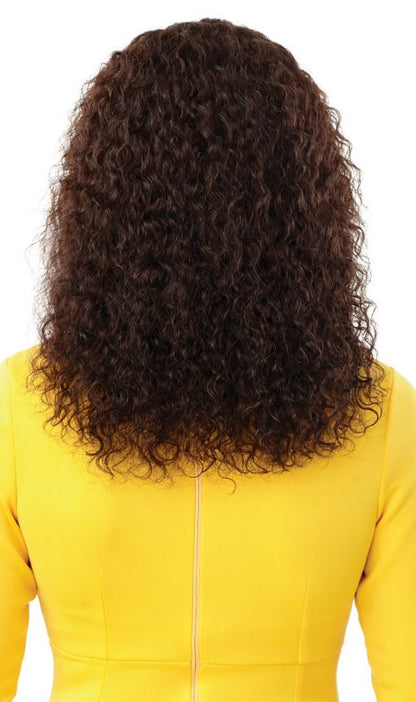 OUTRE 100% UNPROCESSED HUMAN HAIR LACE PART - WET & WAVY WIG - NATURAL DEEP 16″