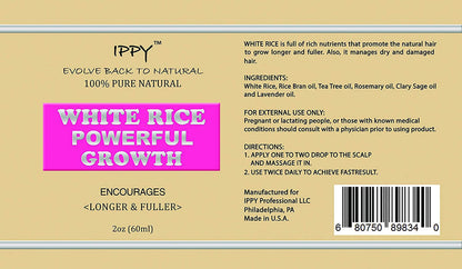 IPPY BEAUTY - WHITE RICE POWERFUL GROWTH 2 OZ.