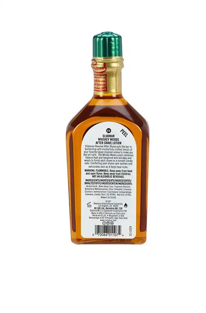 CLUBMAN RESERVE, WHISKEY WOODS AFTER SHAVE LOTION 6 OZ.